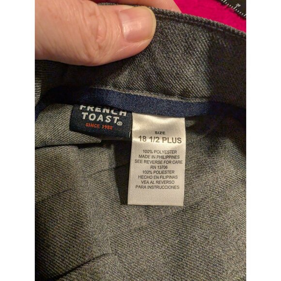 French Toast Gray Pleated Skirt 18.5 Plus Adjustable Waist School Uniform - Picture 5 of 5